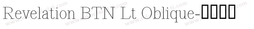 Revelation BTN Lt Oblique字体转换